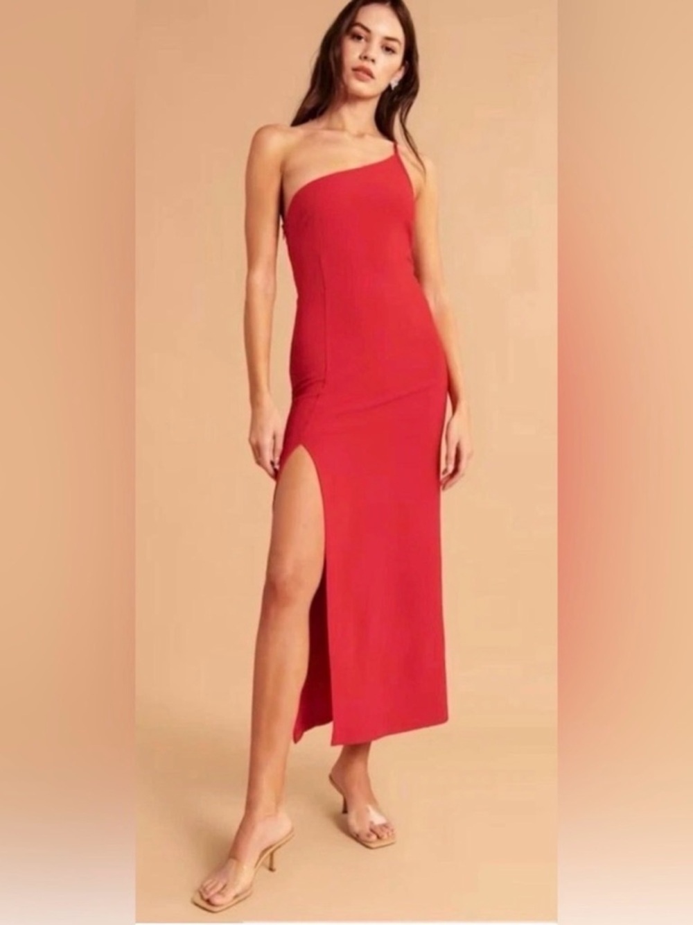 ABERCROMBIE & FITCH Red Maxi Dress Women’s size Small